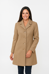 Lily- Single Breasted Womens Cashmere Wool Coat