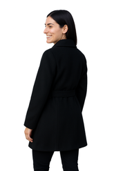 Eliza- Belted Single Breasted Womens Cashmere Wool Coat