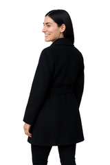 Eliza- Belted Single Breasted Womens Cashmere Wool Coat