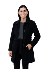 Eliza- Belted Single Breasted Womens Cashmere Wool Coat