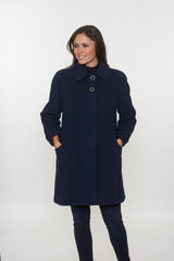 Anna - Two Button Womens Swing Coat