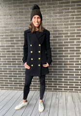 Jess - Double Breasted Womens Cashmere Wool Coat