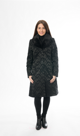 Jen - Faux Fur Collar Womens Coat