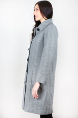 Betty - Long Tweed Wool Womens Coat