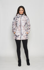 Shell- Printed Zipper Womens Rain Jacket