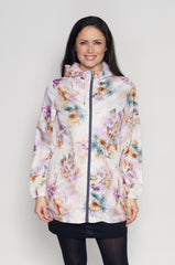 Shell- Printed Zipper Womens Rain Jacket
