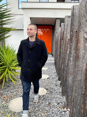 Ran - Mid Length Mens Cashmere Wool Coat