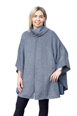 Womens Herringbone cape scarf collar