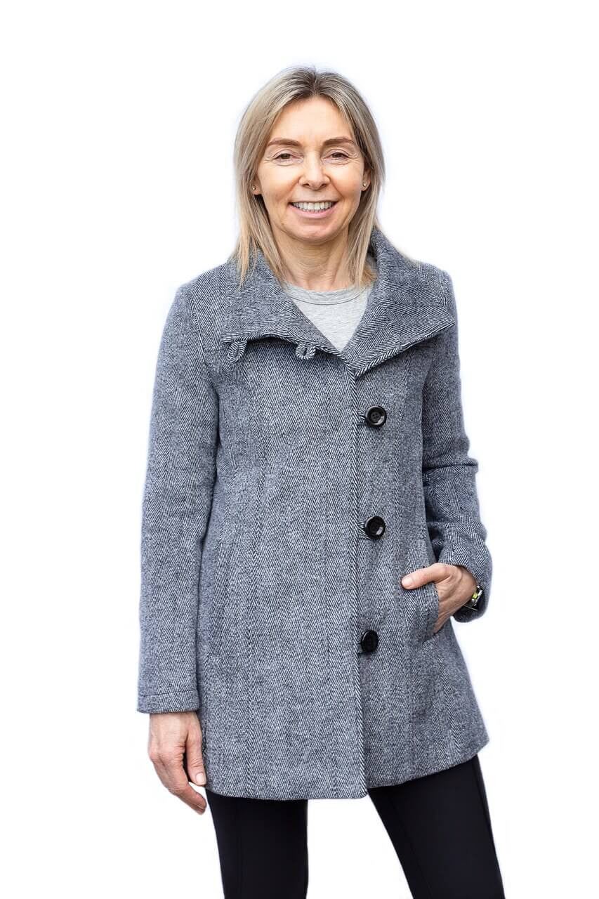 Womens Mandarin 53 herringbone jacket