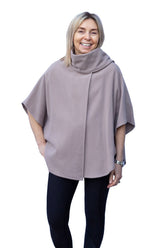 Womens Short Cashmere Cape camel scarf collar