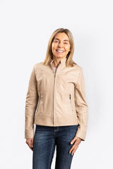 Womens Chloe camel leather jacket