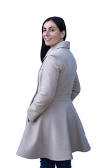 Bell - Double Breasted Womens Cashmere Wool Coat