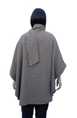 Houndstooth Cape - Mid Length Womens Cape