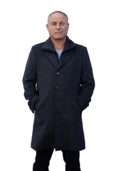 Proflie - Slim Fit Mens Cashmere Wool Coat