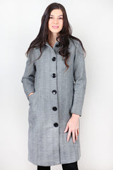 Betty - Long Tweed Wool Womens Coat