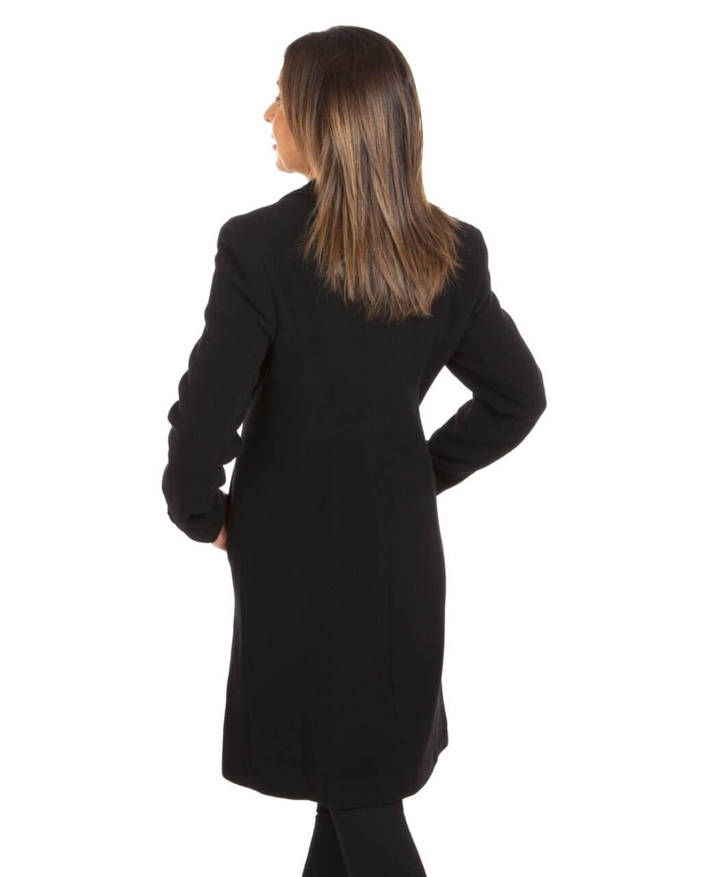 Womens Fitted classic 64 black cashmere jacket
