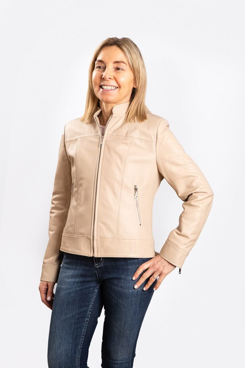 Womens Chloe camel leather jacket