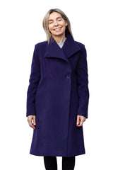 Womens cashmere wool purple Crossover 68 jacket