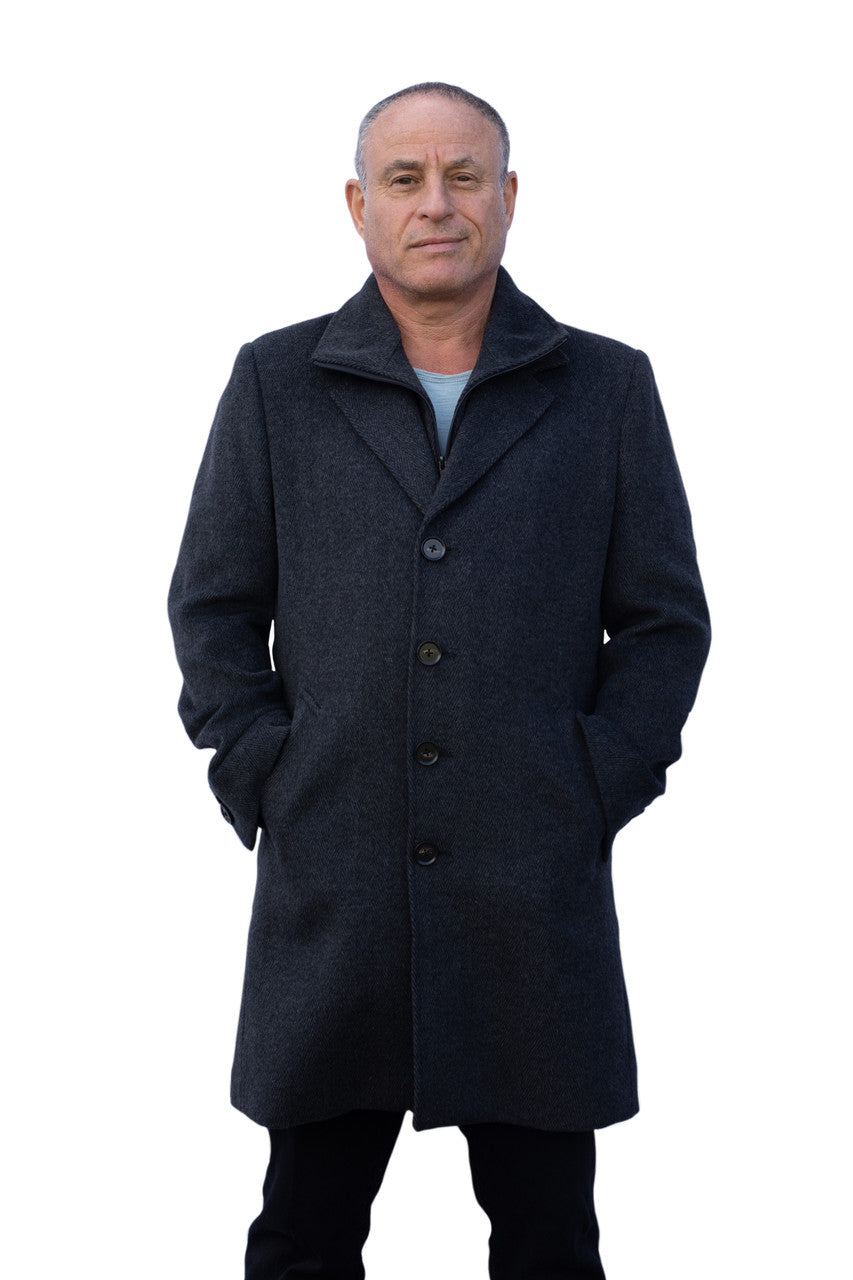 Proflie Slim Fit Mens Cashmere Wool Coat – Paddington Coats
