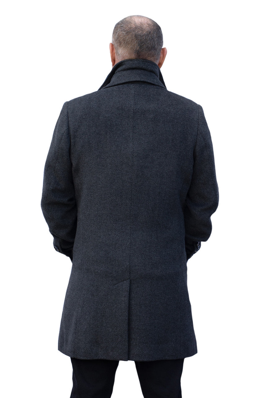 Profile - Slim Fit Mens Cashmere Wool Coat