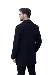 Ran - Mid Length Mens Cashmere Wool Coat